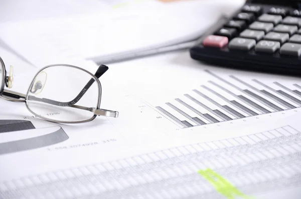 Business and the financial reports — Stock Photo, Image