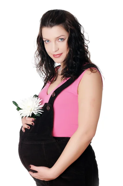 Charmante jonge zwangere vrouw — Stockfoto