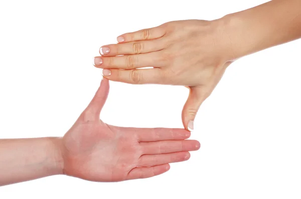 Vários sinais mãos e palmas — Fotografia de Stock