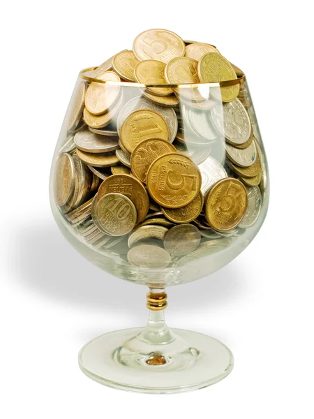 stock image Money in the glass.