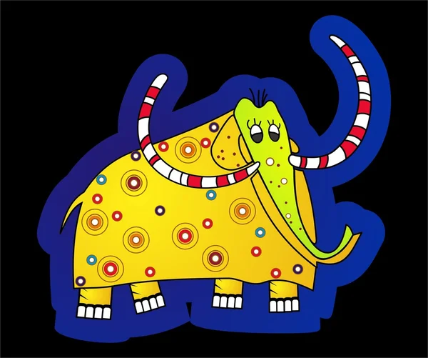 Elefante amarillo — Foto de Stock