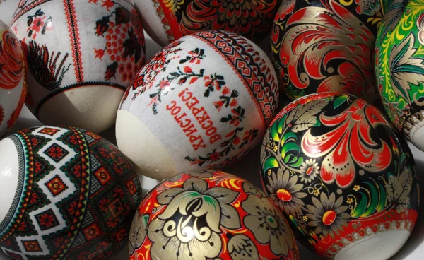 stock image Easter eggs in eastern europe style