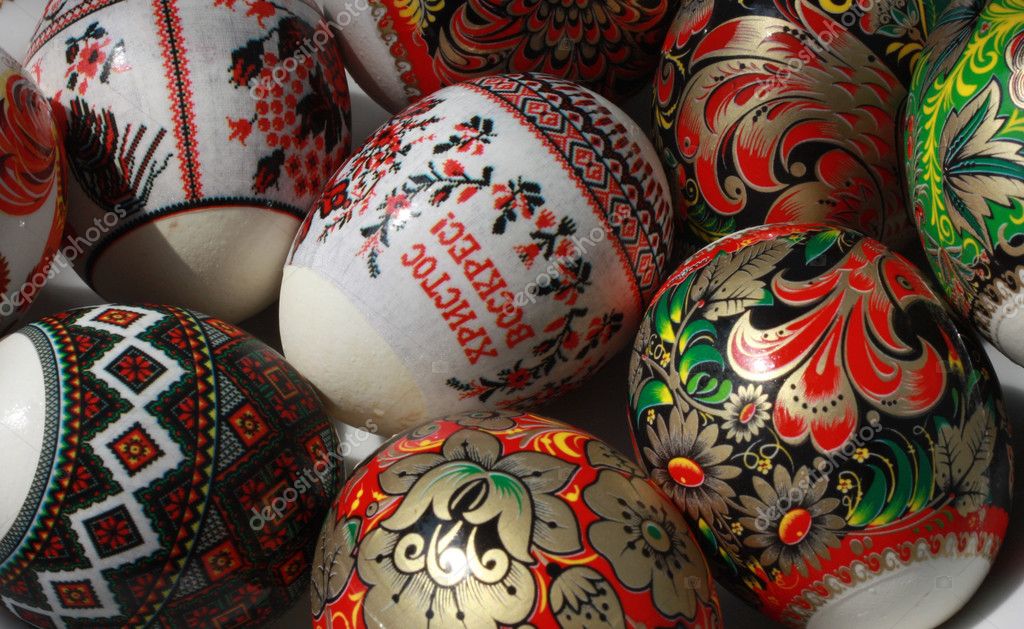Easter eggs in eastern europe style — Stock Photo © namsilat 1144185
