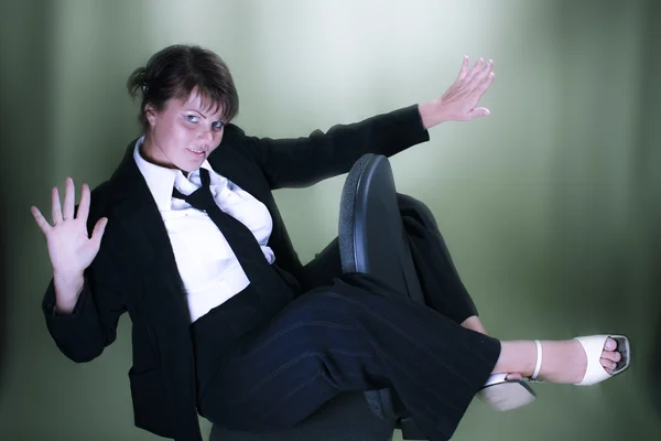 Geschäftsfrau auf dem Stuhl — Stockfoto