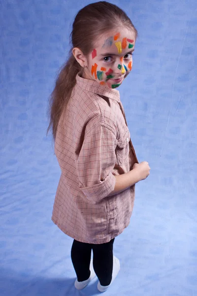 Smudged little painter — Stock Photo, Image