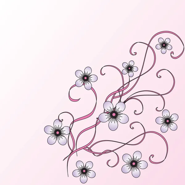 핑크 꽃. — 스톡 벡터