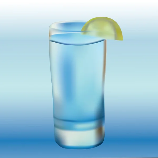 Vatten med citron. — Stock vektor