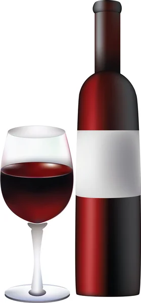 Vin rouge vecteur . — Image vectorielle