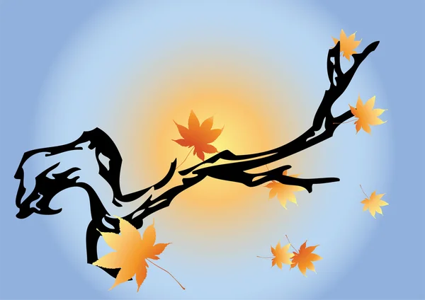 Podzimní strom. — Stockový vektor