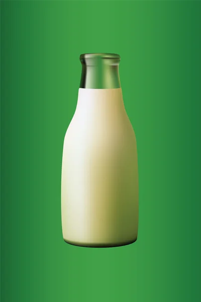 Een fles melk, vector. — Stockvector