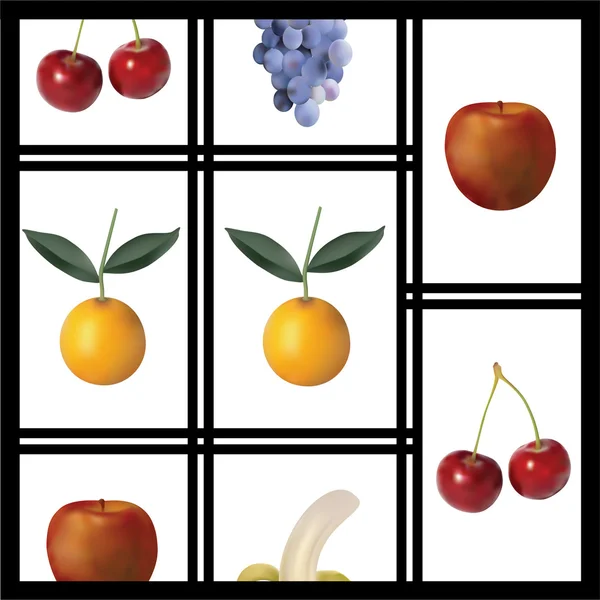 Fruits et machines à sous . — Image vectorielle