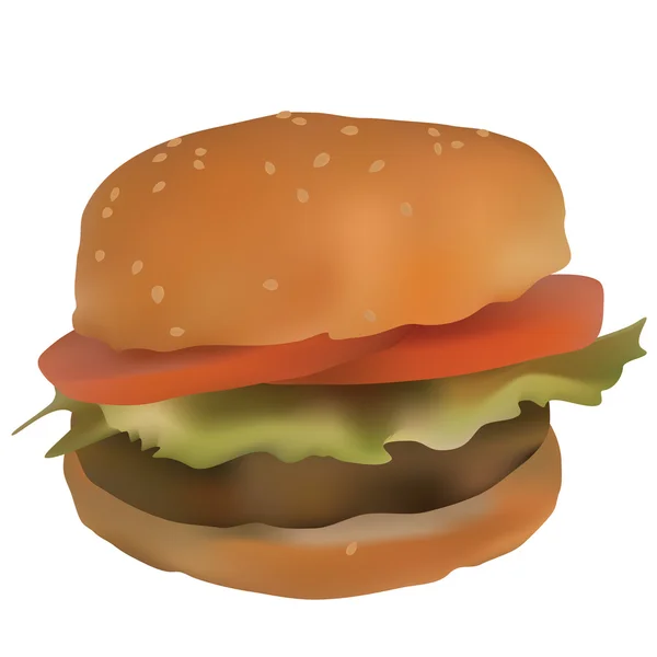 Hamburger. vektör. — Stok Vektör