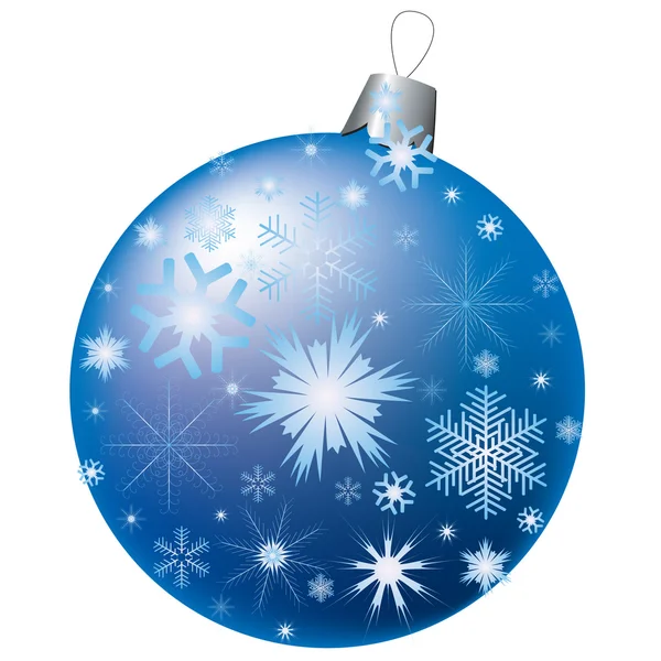 Bola de Navidad con copos de nieve — Archivo Imágenes Vectoriales