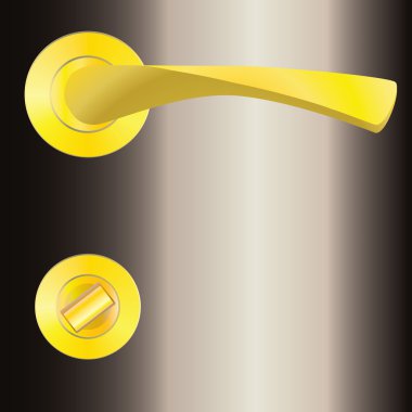 Door handle and lock clipart