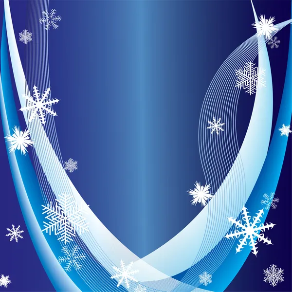 Winter background with snowflakes. — Stock Vector
