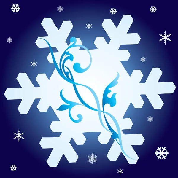 Streszczenie ornament z płatki śniegu — Wektor stockowy