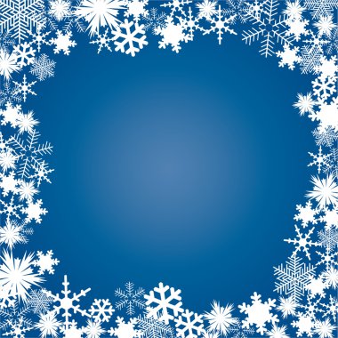 Winter frame of the snowflakes. clipart