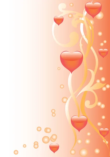 Ornament with hearts — Stock Vector
