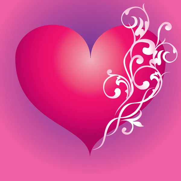 Coração rosa abstrato —  Vetores de Stock