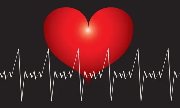 Vector latidos del corazón gráfico — Archivo Imágenes Vectoriales