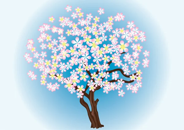 Un arbre à fleurs . — Image vectorielle