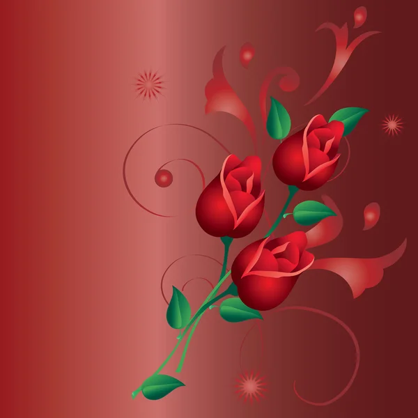 Abstrakter Hintergrund mit Rosen. — Stockvektor