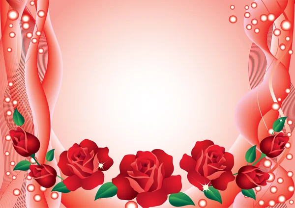 Background with roses. — Stock Vector