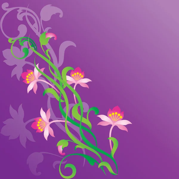 Hintergrund mit floralen Ornamenten. — Stockvektor