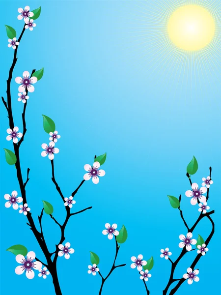 stock vector A flowering tree.