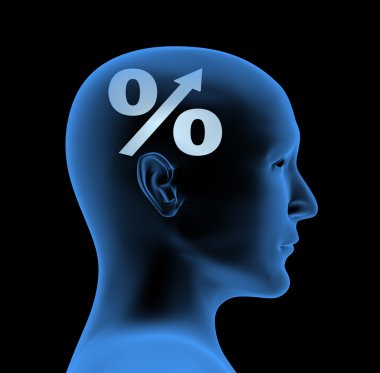 Percentage - an index of intelligence clipart