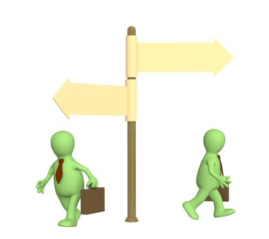 Concept - different direction in busines clipart