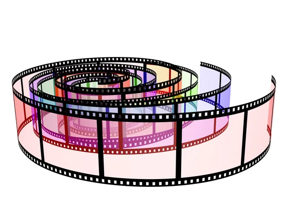 Tři barevné filmové pásy — Stock fotografie