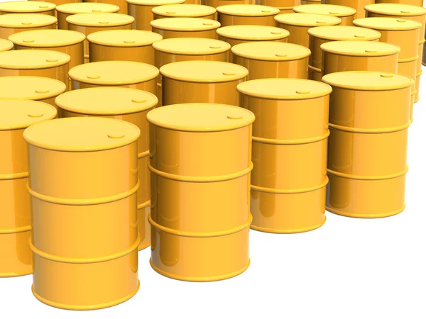 Veel tanks van gele kleur — Stockfoto