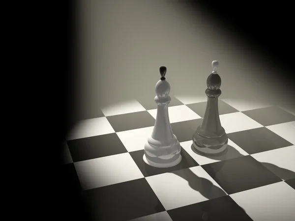Två schack kungar — Stockfoto