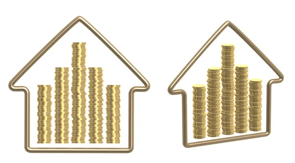 Pengar för köp av bostad — Stockfoto