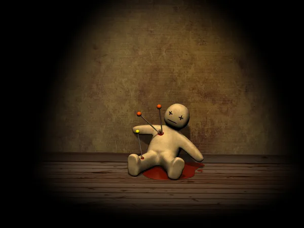 3d voodoo boneca — Fotografia de Stock