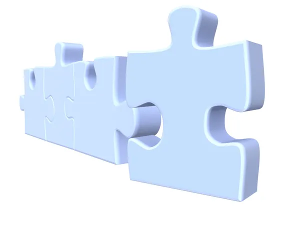 Quatro partes de um quebra-cabeça — Fotografia de Stock