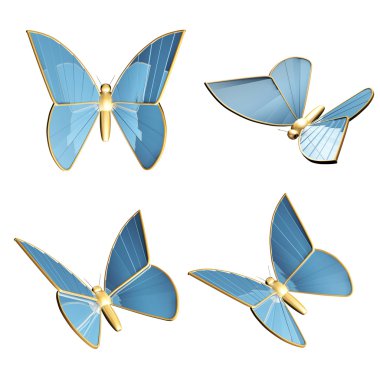 Golden butterfly clipart