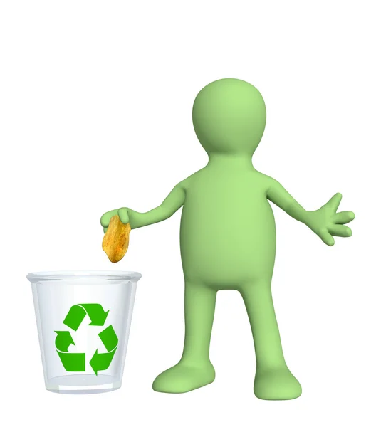 Корзина для переработки отходов — стоковое фото