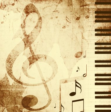 Background with musical symbols clipart