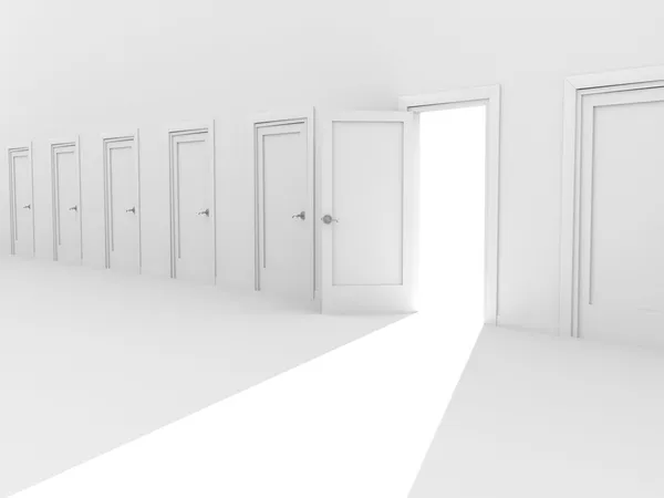 Nyissa meg a 3D-s ajtó — Stock Fotó