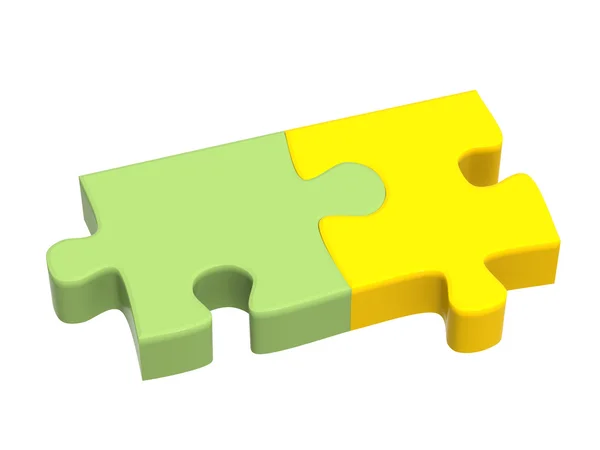 Duas partes de um quebra-cabeça — Fotografia de Stock