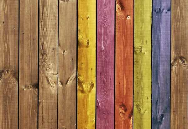 Текстура - цветные деревянные доски — стоковое фото