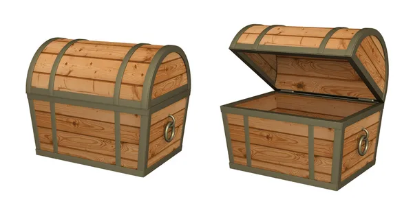 3d деревянный ящик — стоковое фото