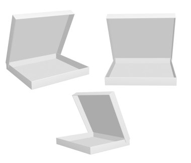 3d open empty box clipart