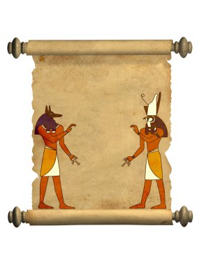 Anubis and Horus clipart
