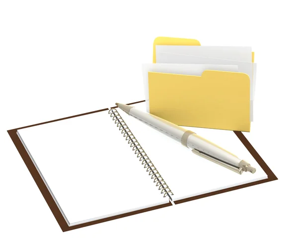 Folder i notebooków — Zdjęcie stockowe