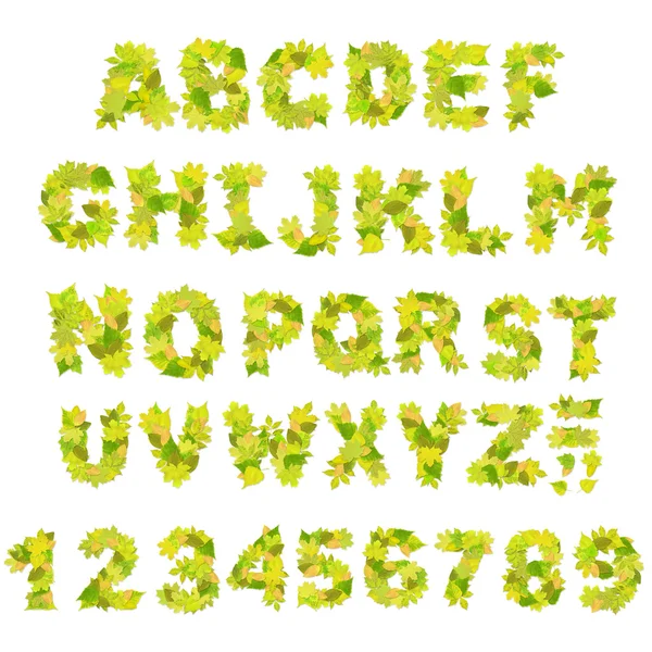 Zelená abeceda — Stock fotografie