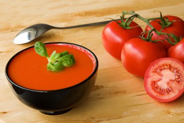 Cold Spanish soup gazpacho clipart