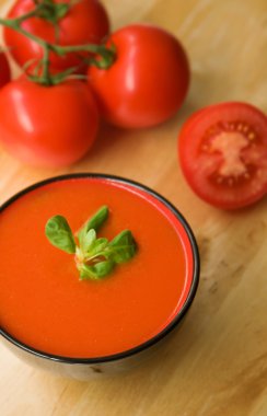 Cold Spanish tomato-based soup gazpacho clipart